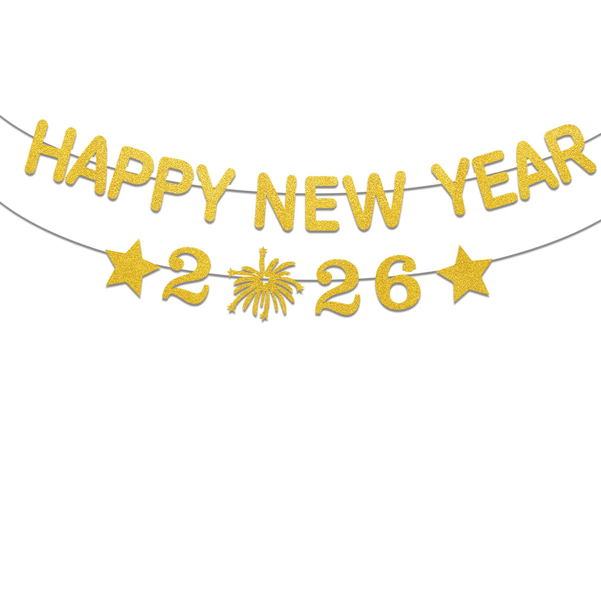 1Set 2026 Happy New Year Decor - مراجعة Party Banner Gold وسعره