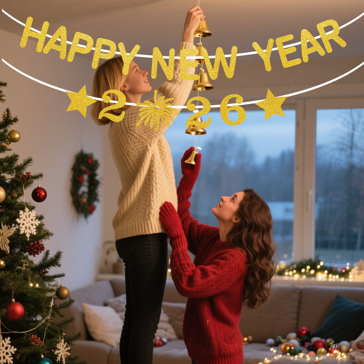 1Set 2026 Happy New Year Decor - مراجعة Party Banner Gold وسعره