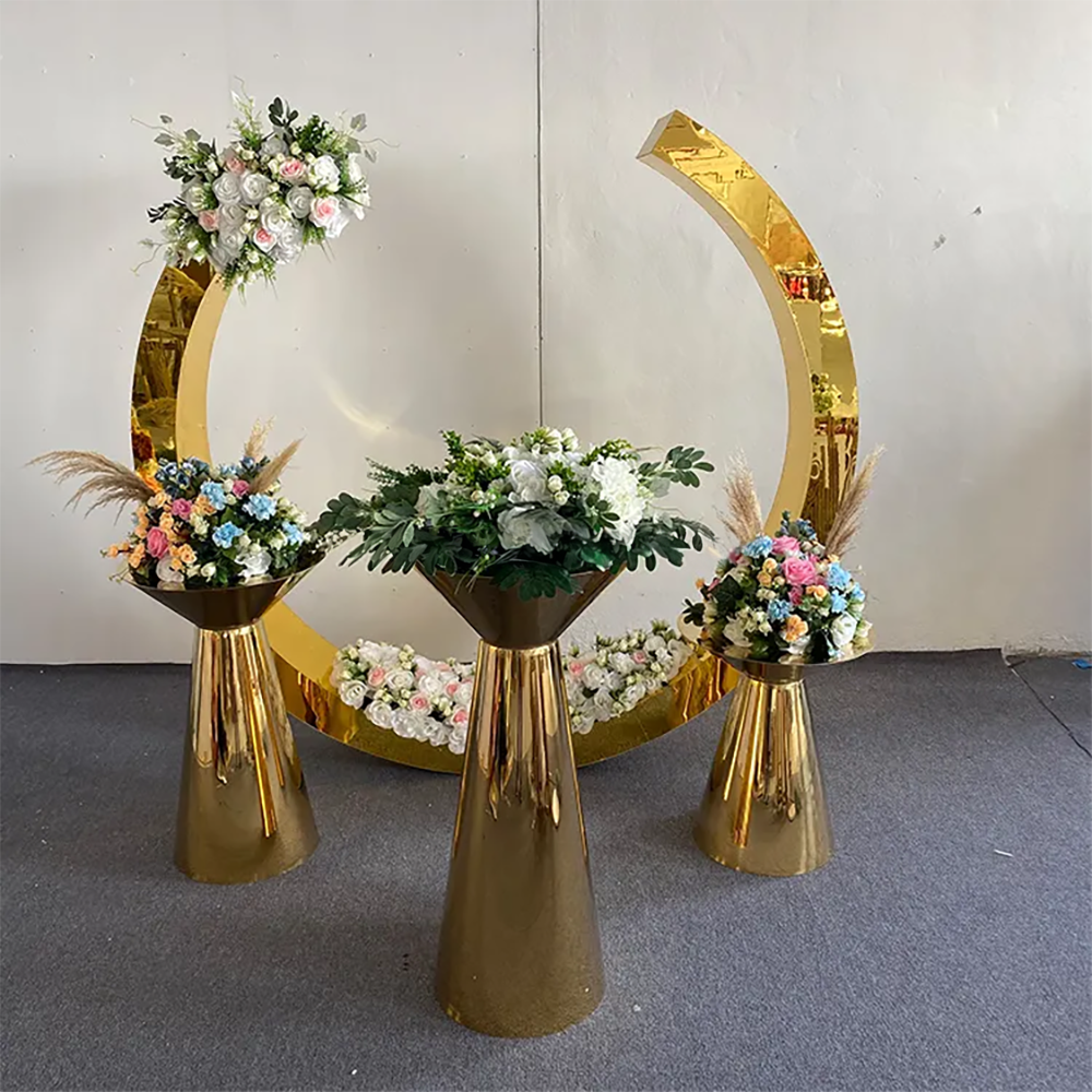 Hot Sale Gold Trim Flower Acry - مراجعة Party Event Supplier وسعره