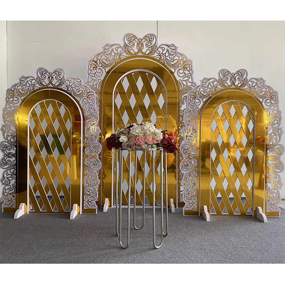 Hot Sale Gold Trim Flower Acry - مراجعة Party Event Supplier وسعره