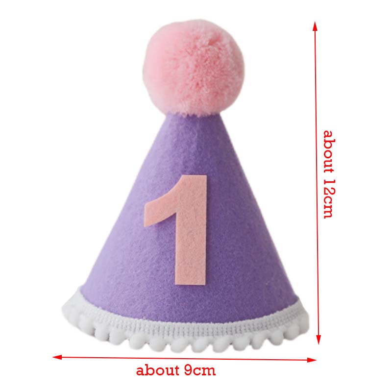 Purple Birthday Hat 1 2 3 4 5  - مراجعة Party Hat Cone وسعره