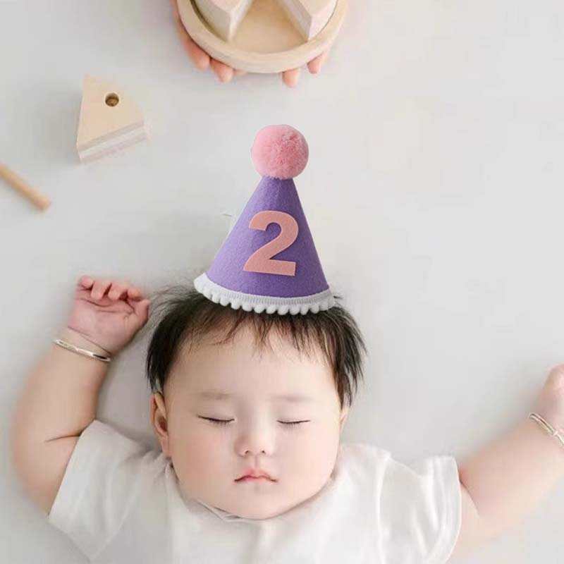 Purple Birthday Hat 1 2 3 4 5  - مراجعة Party Hat Cone وسعره