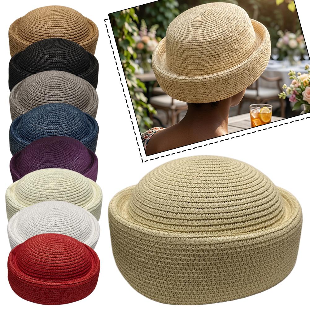 Solid Color Straw Bucket Hat S - مراجعة Paper Straw Color وسعره