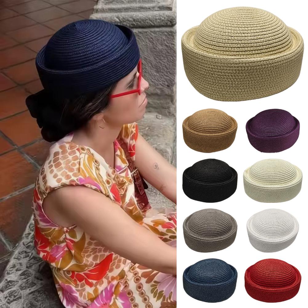 Solid Color Straw Bucket Hat S - مراجعة Paper Straw Color وسعره