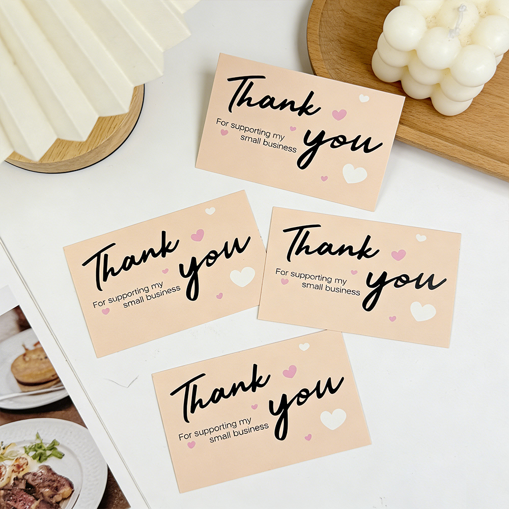 50/100pcs Thank You Cards, for - مراجعة Party Event Supply Store وسعره