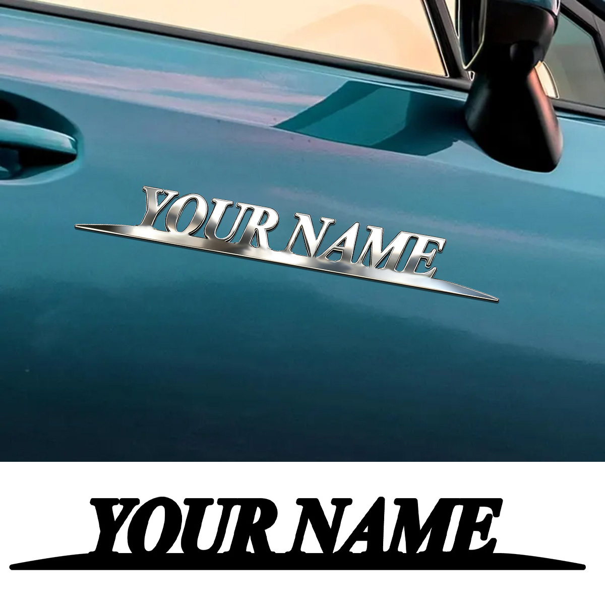 Metal Trendy YOUR NAME Sticker - مراجعة Event Suppliers وسعره
