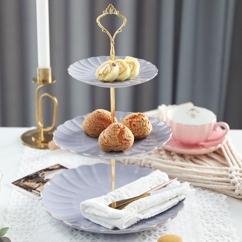 3 Tier Ceramic Cake Stand with - مراجعة Cupcake Stand Tier وسعره