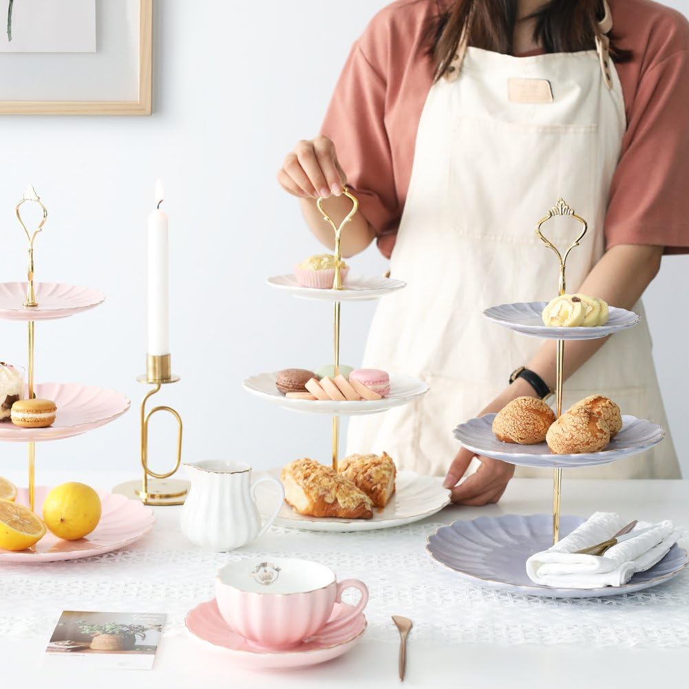 3 Tier Ceramic Cake Stand with - مراجعة Cupcake Stand Tier وسعره