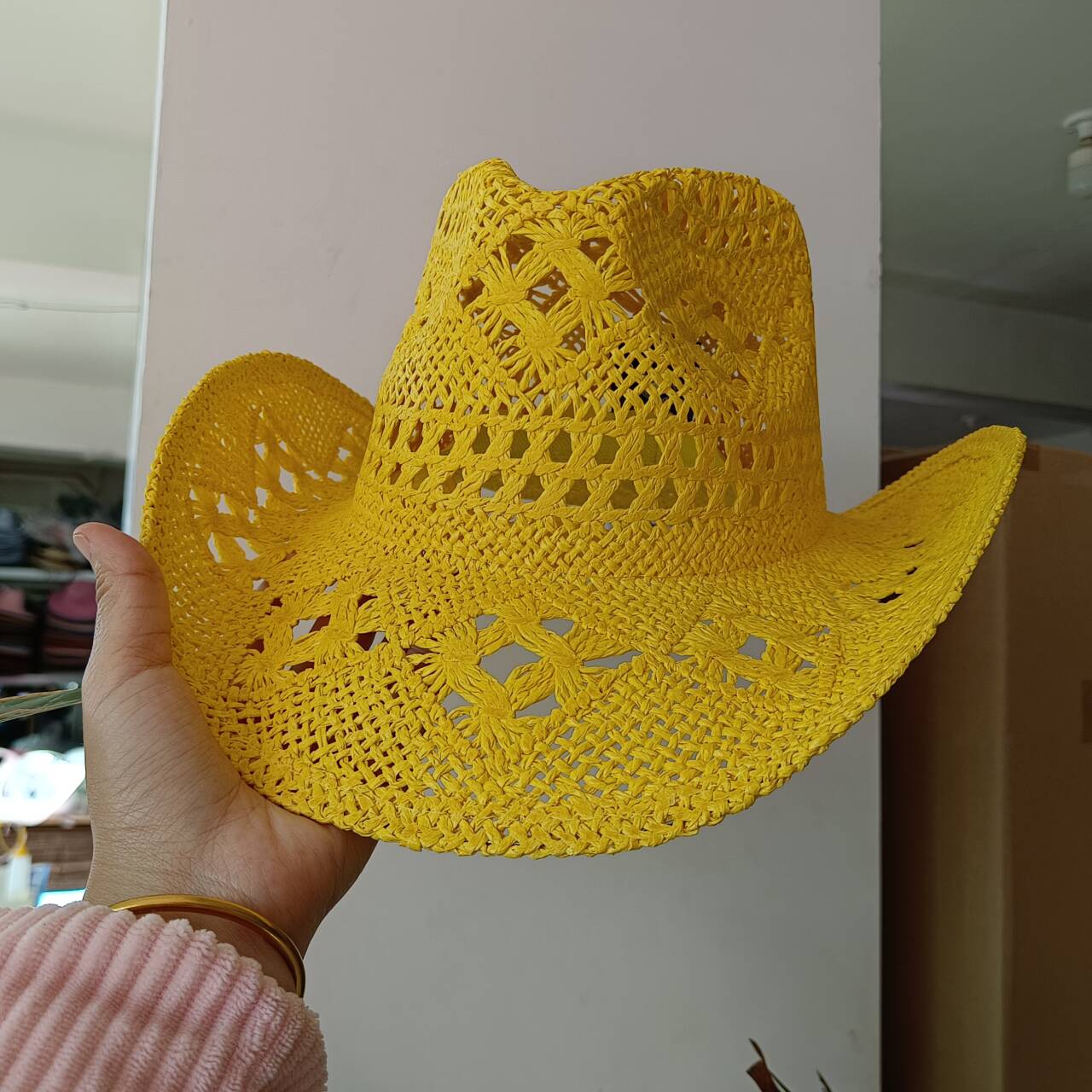 Cowboy Straw Hat new color Han - مراجعة Paper Straw Color وسعره