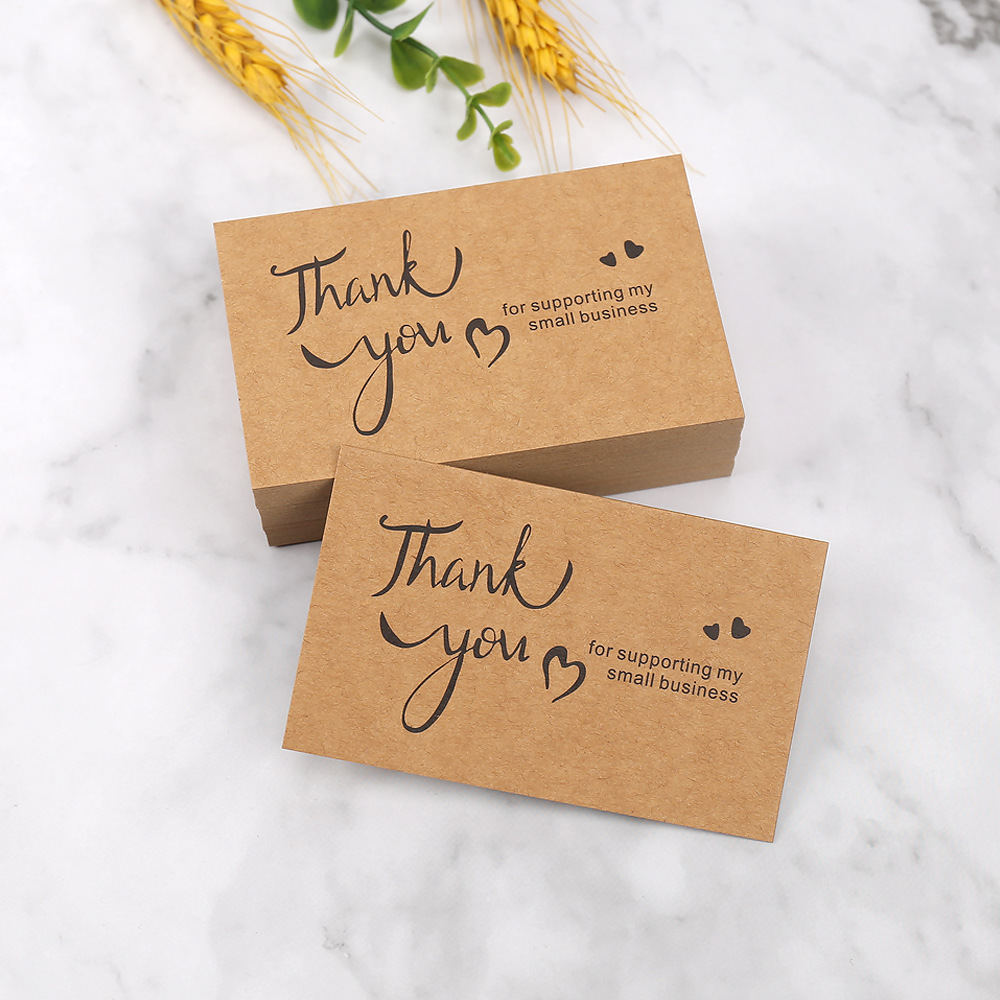 50pcs Thank You Cards Kraft Pa - مراجعة Party Event Supply Store وسعره