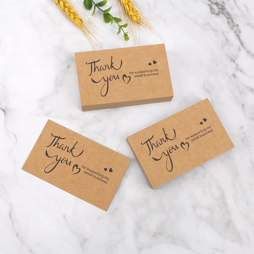 50pcs Thank You Cards Kraft Pa - مراجعة Party Event Supply Store وسعره