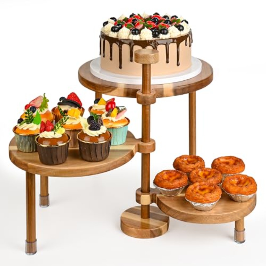 3 Tier Round Cupcake Stand 360 - مراجعة Cupcake Stand Tier وسعره