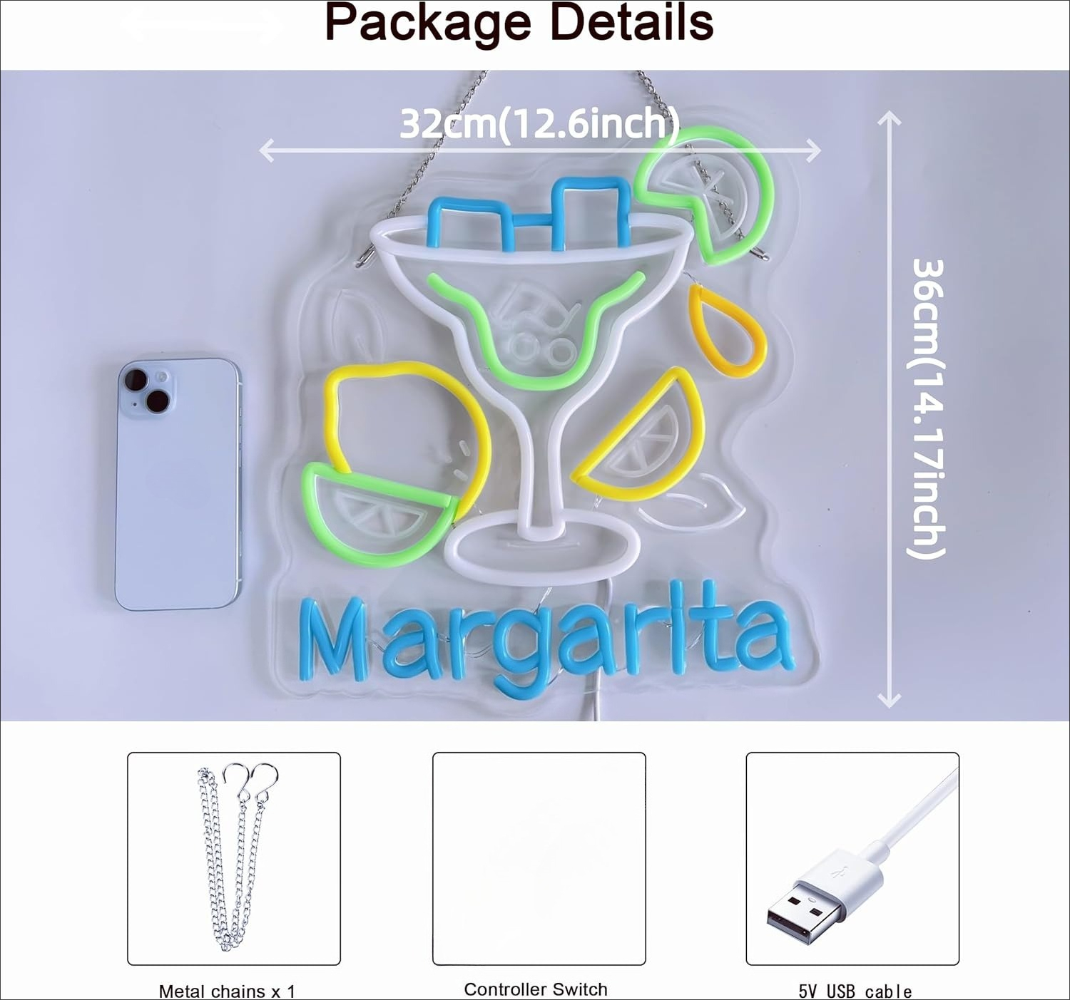 Margarita Neon Sign Wall Art D - مراجعة Neon Sign Party وسعره