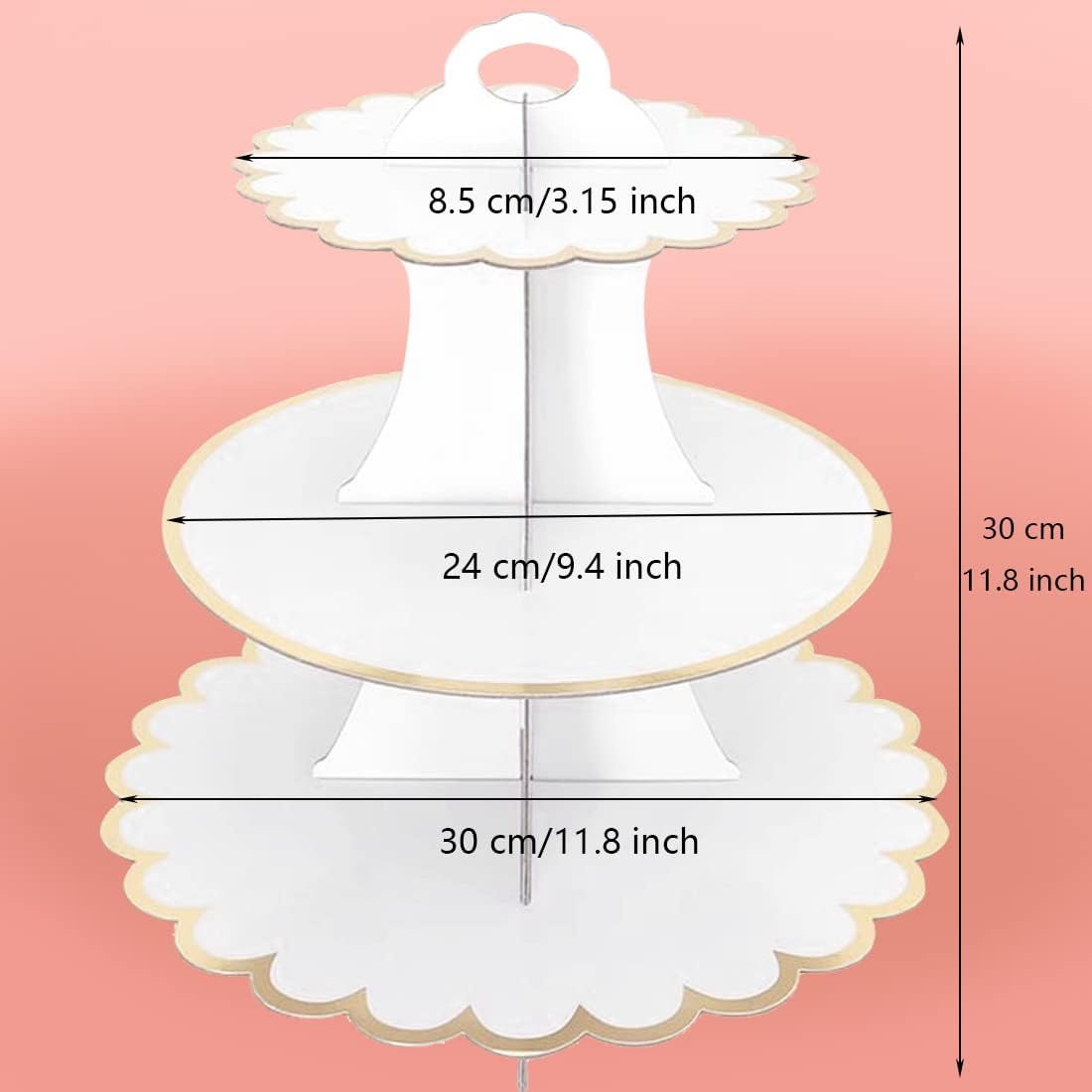 Cardboard Cake Stand 3 Tier, D - مراجعة Cupcake Stand Tier وسعره