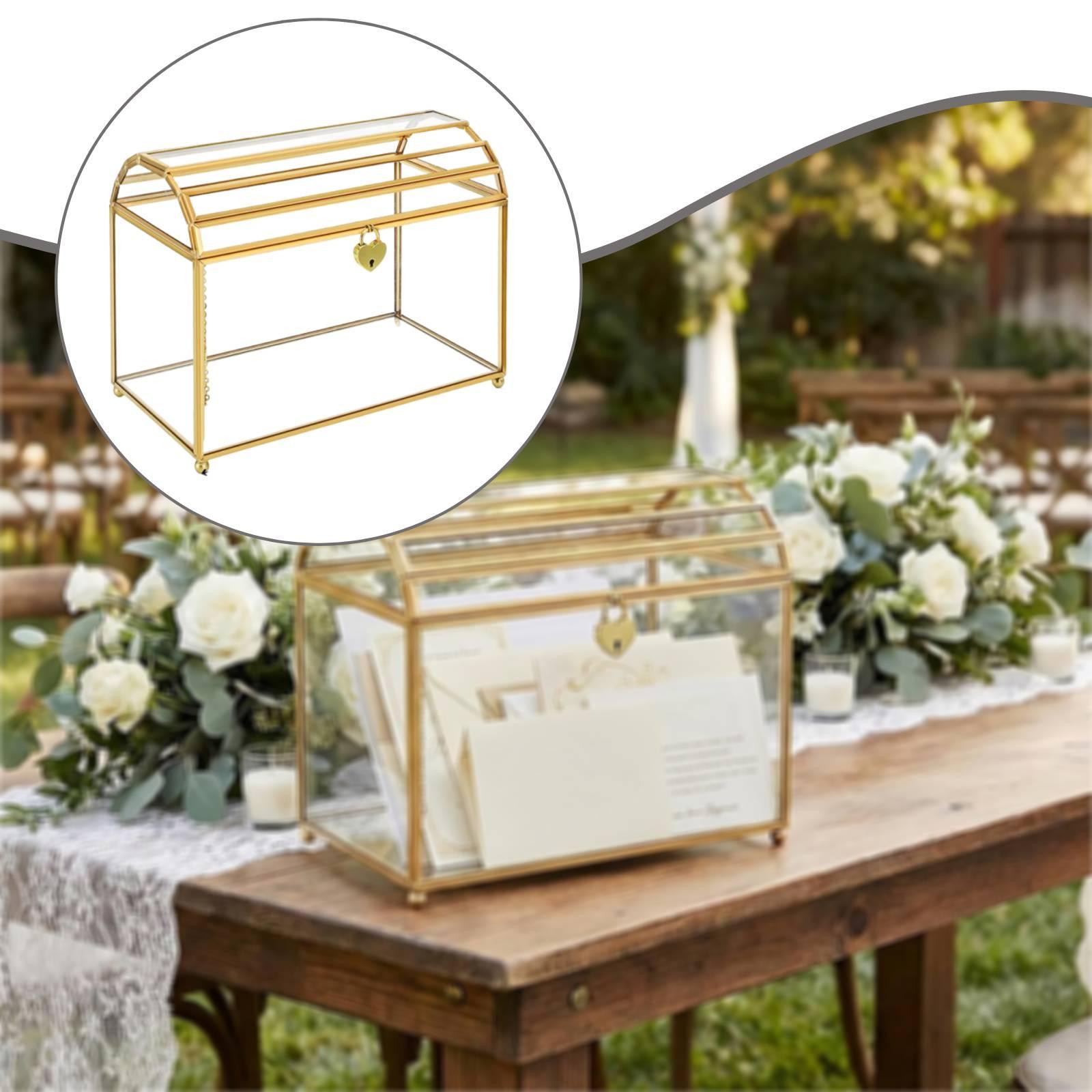 Glass Wedding Card Box Storage - مراجعة Event Party Box وسعره