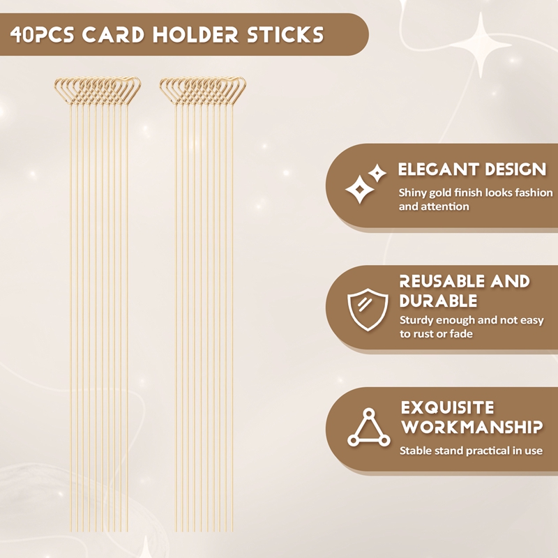 40 PCS Floral Card Holder Pick - مراجعة Centerpiece Stick وسعره