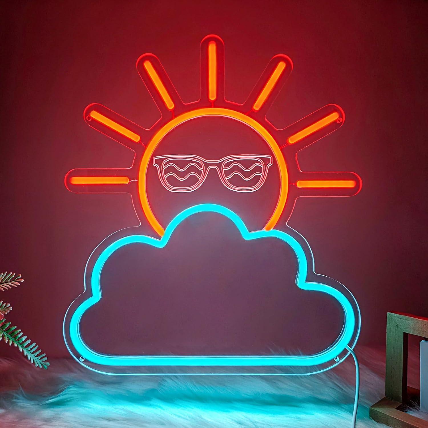 Sunrise Sunset Neon Sign USB P - مراجعة Neon Sign Party وسعره