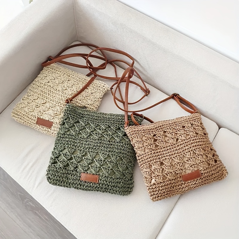 Chic Handmade Paper Straw Cros - مراجعة Paper Straw Color وسعره