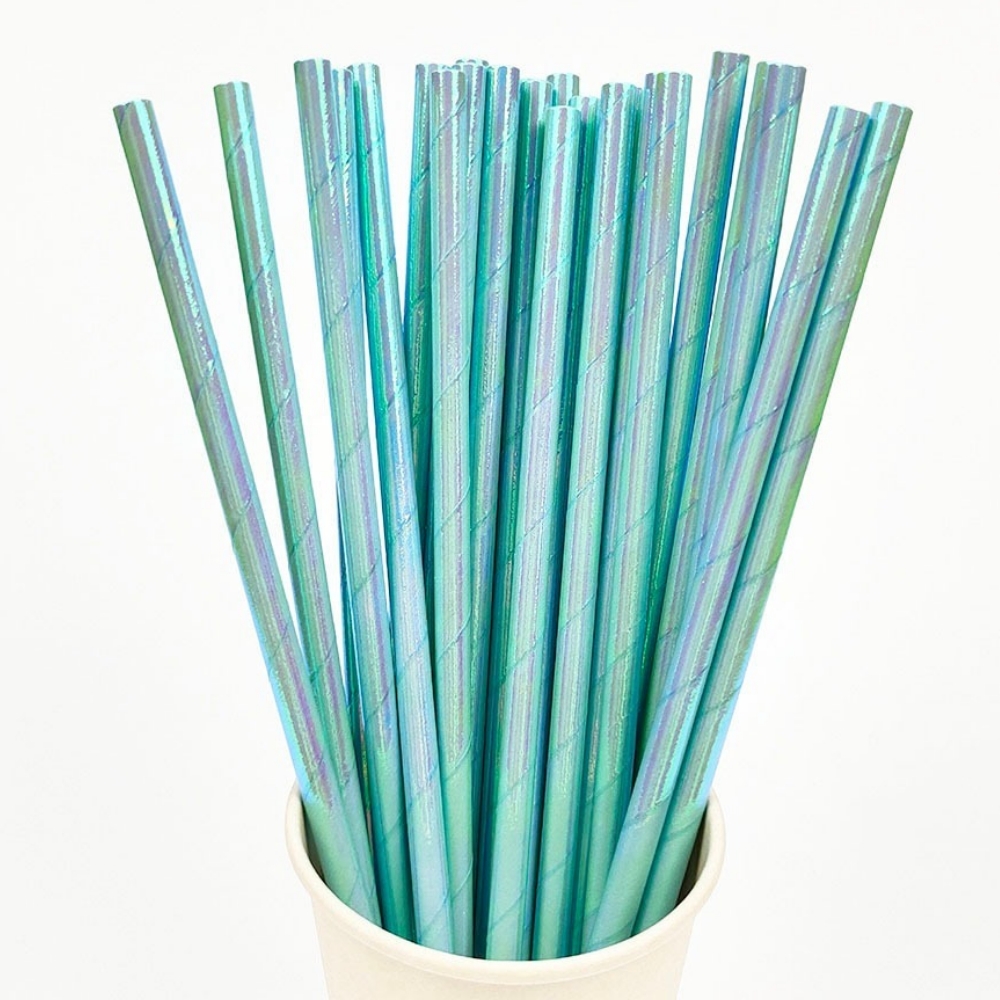 25Pcs Pearlescent Bronzing Pap - مراجعة Paper Straw Color وسعره