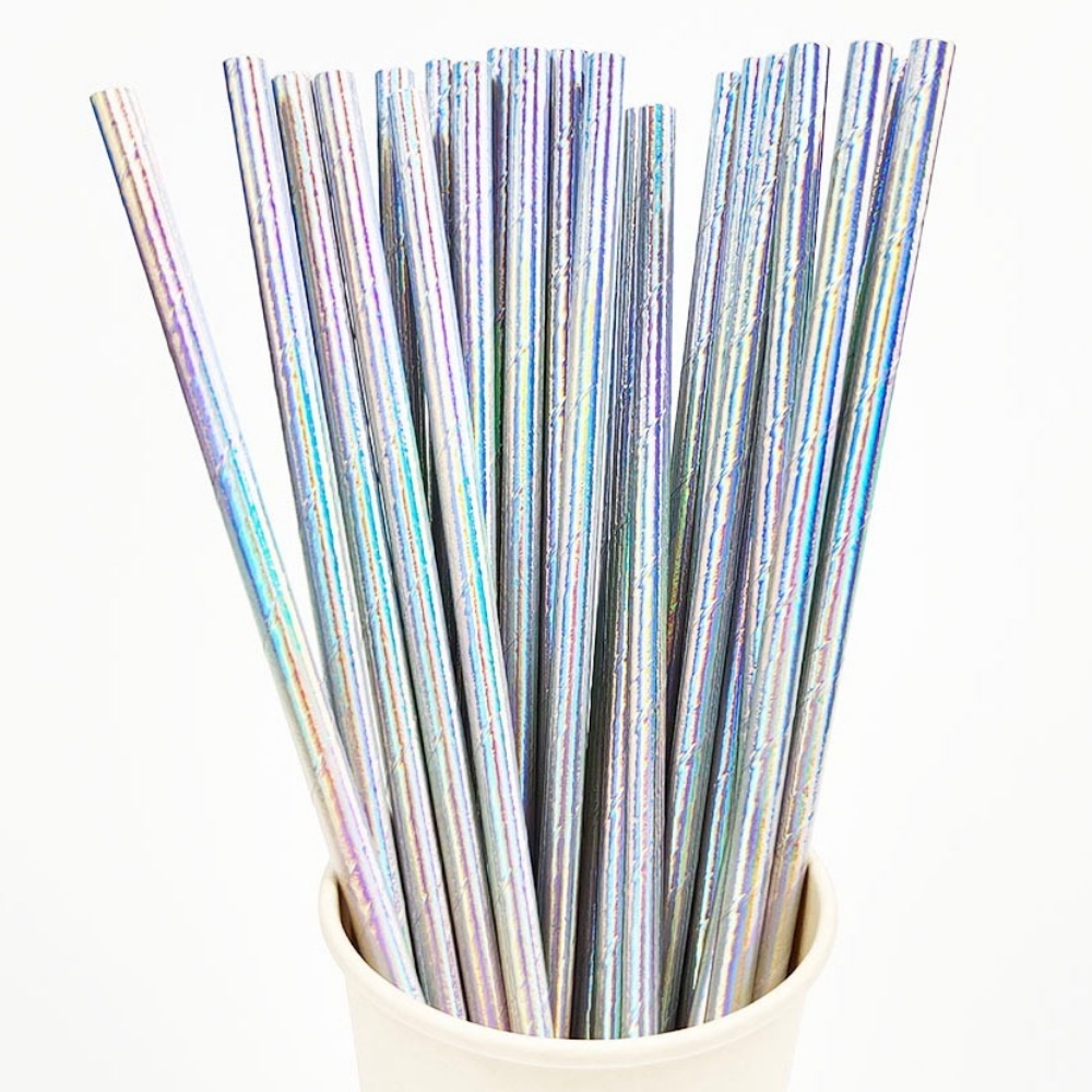 25Pcs Pearlescent Bronzing Pap - مراجعة Paper Straw Color وسعره