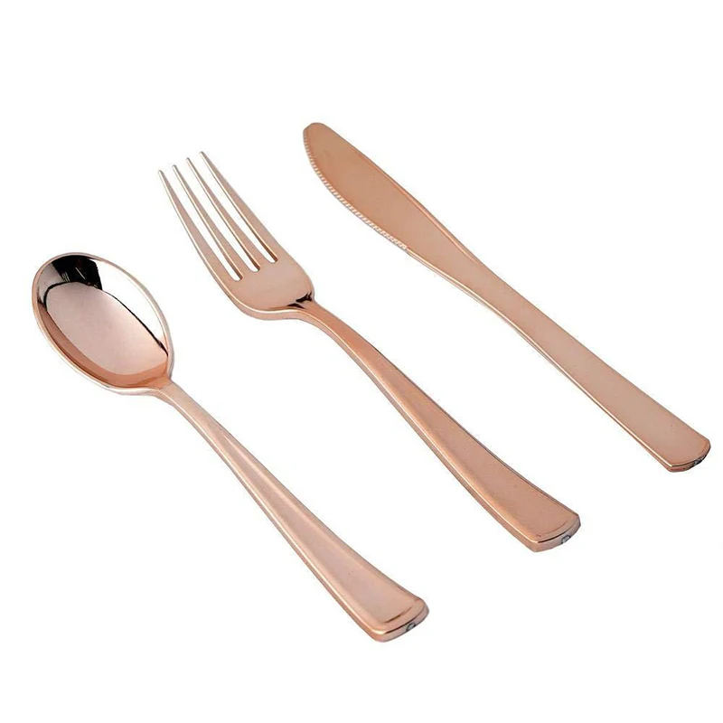Rose Gold Party Tableware Kit  - مراجعة Paper Straw Color وسعره