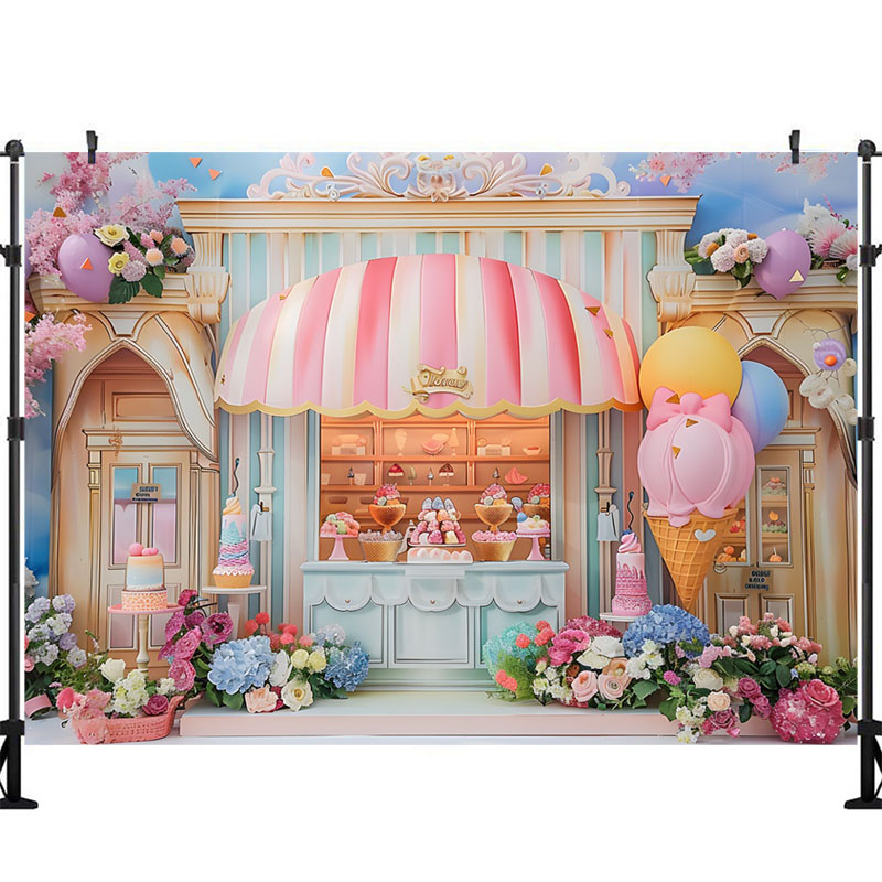 Ice Cream Photography Backgrou - مراجعة Party Event Supply Store وسعره