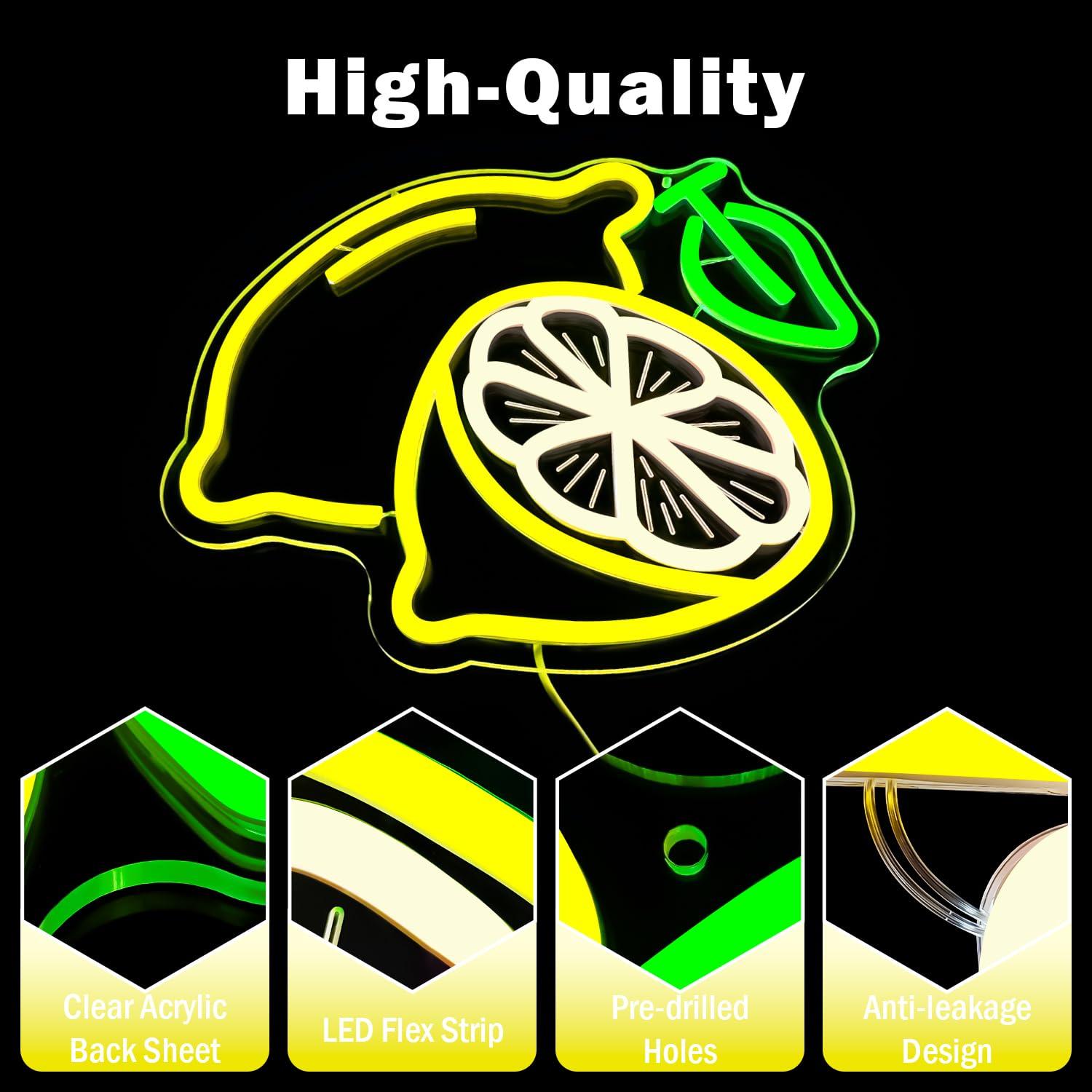Lemon Neon Sign Dimmable LED L - مراجعة Neon Sign Party وسعره