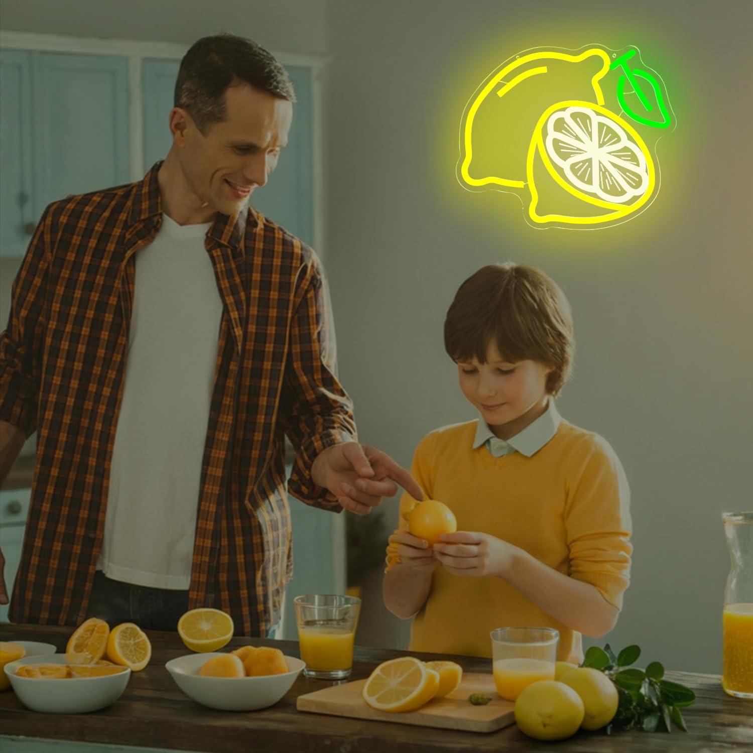 Lemon Neon Sign Dimmable LED L - مراجعة Neon Sign Party وسعره