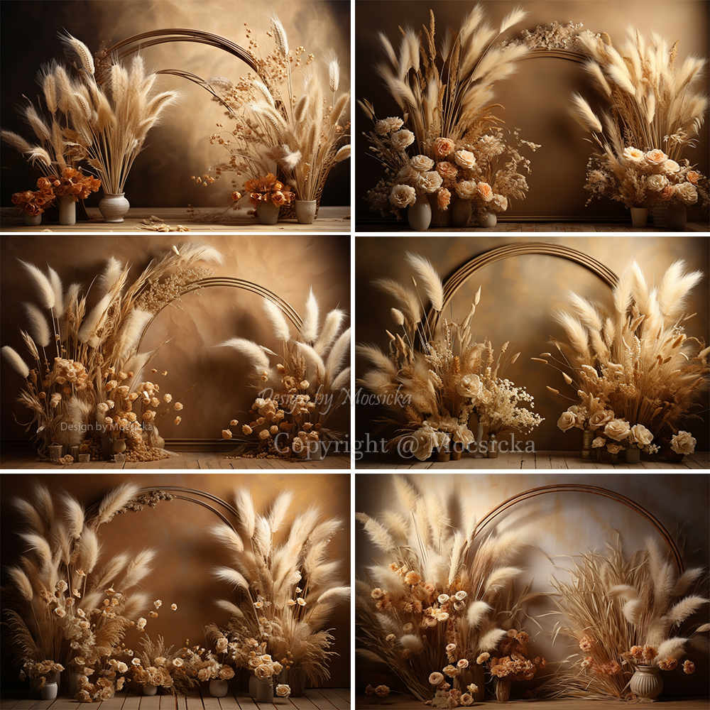 Mocsicka Boho Retro Brown Phot - مراجعة Dessert Table Backdrop وسعره