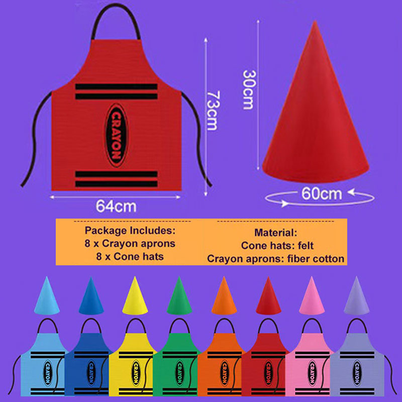 Colorful Crayon Themed Gnome S - مراجعة Party Hat Cone وسعره