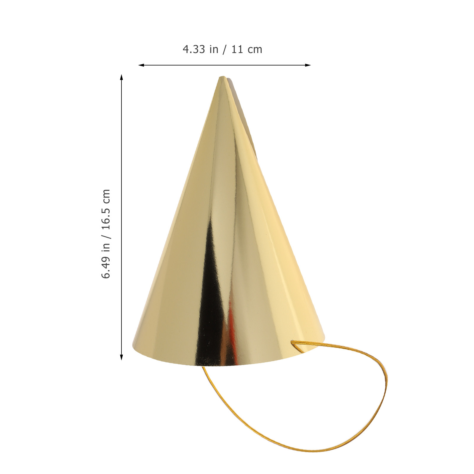 8Pcs Birthday Party Hats Gold  - مراجعة Party Hat Cone وسعره