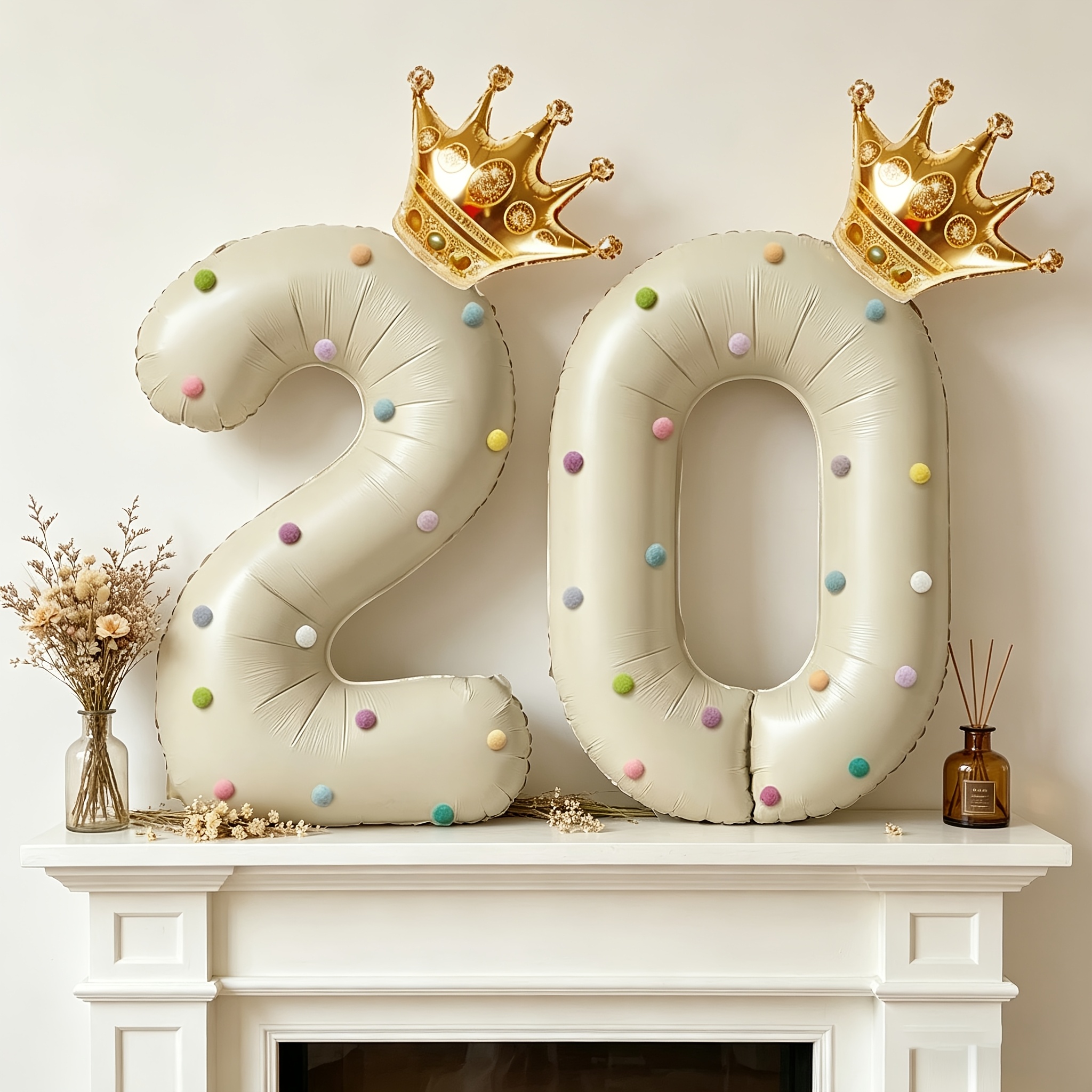 Large 40inch Cream-Colored Num - مراجعة Party Event Supply Store وسعره