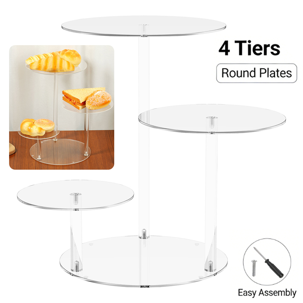 4 Tier Cake Stand Acrylic Tran - مراجعة Cupcake Stand Tier وسعره