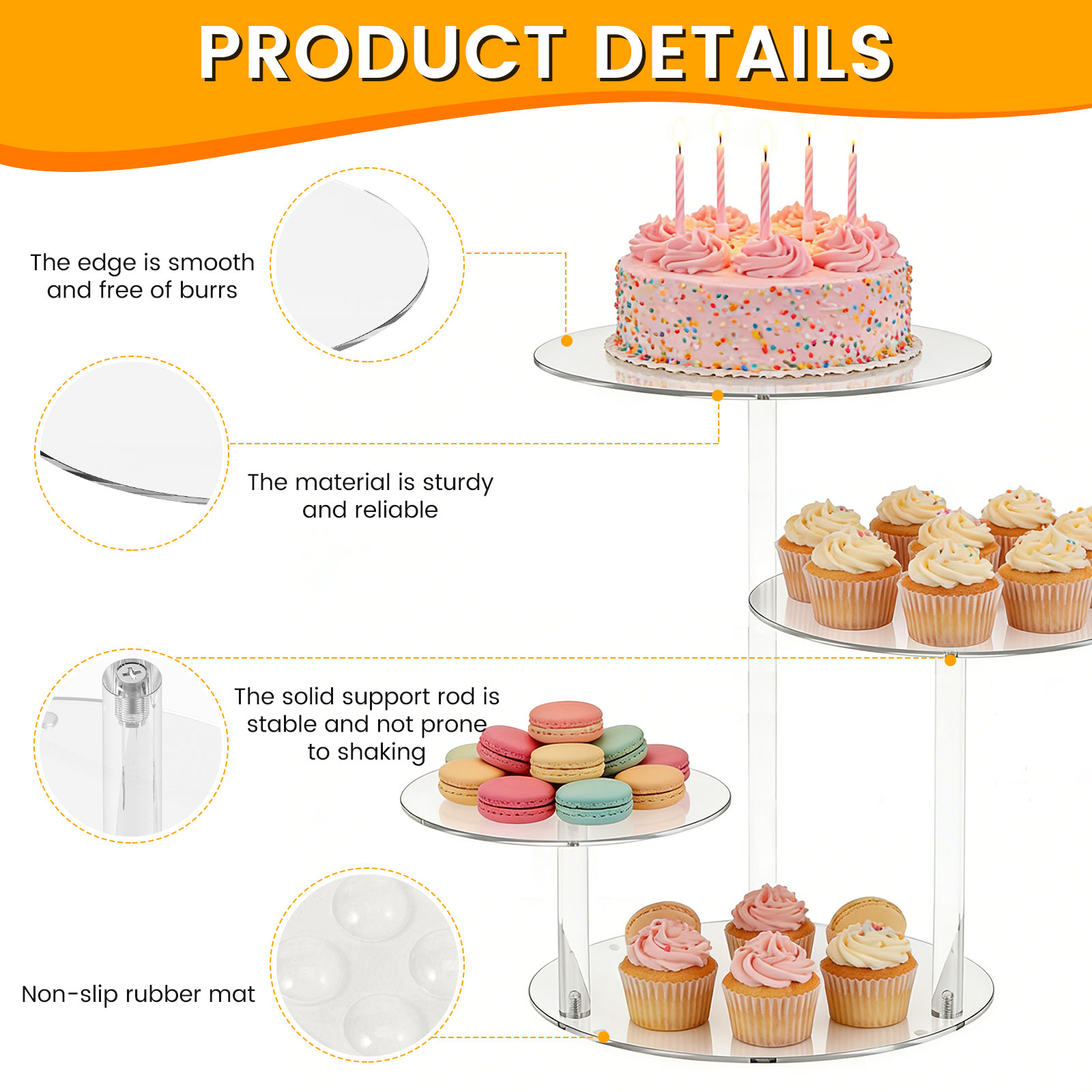 4 Tier Cake Stand Acrylic Tran - مراجعة Cupcake Stand Tier وسعره