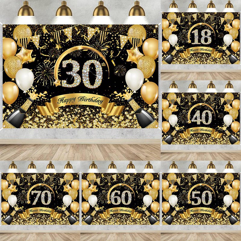 Happy 30th 40th 50th Birthday  - مراجعة Party Banner Gold وسعره