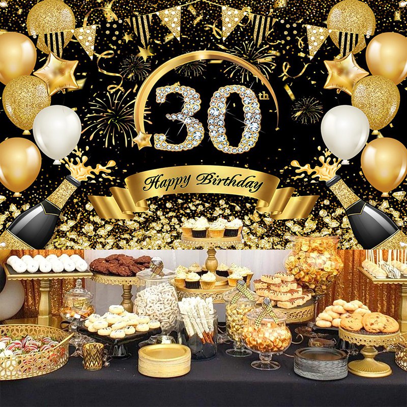 Happy 30th 40th 50th Birthday  - مراجعة Party Banner Gold وسعره