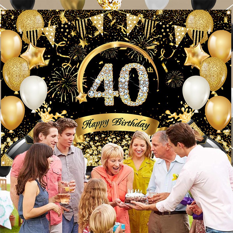 Happy 30th 40th 50th Birthday  - مراجعة Party Banner Gold وسعره