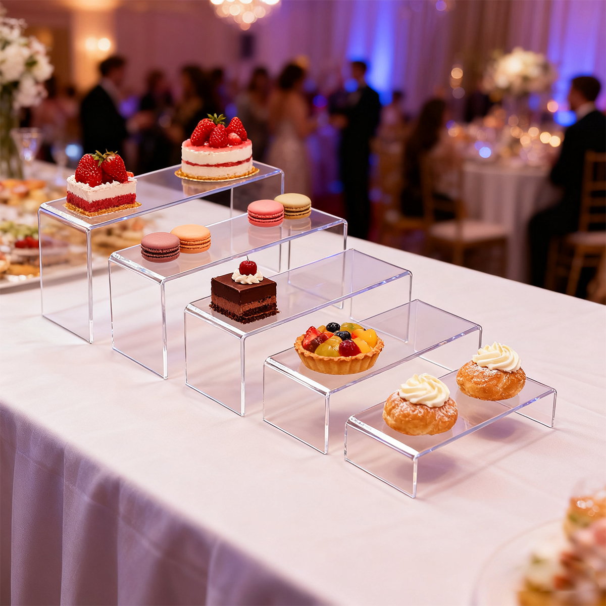 5pcs Acrylic Dessert Display S - مراجعة Cupcake Stand Tier وسعره