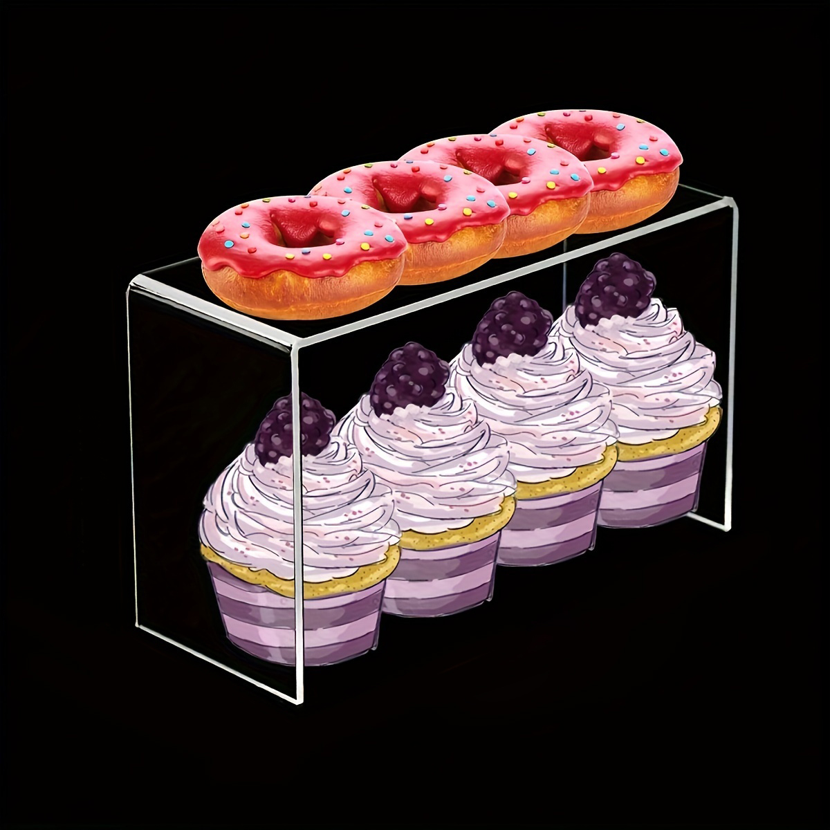 5pcs Acrylic Dessert Display S - مراجعة Cupcake Stand Tier وسعره