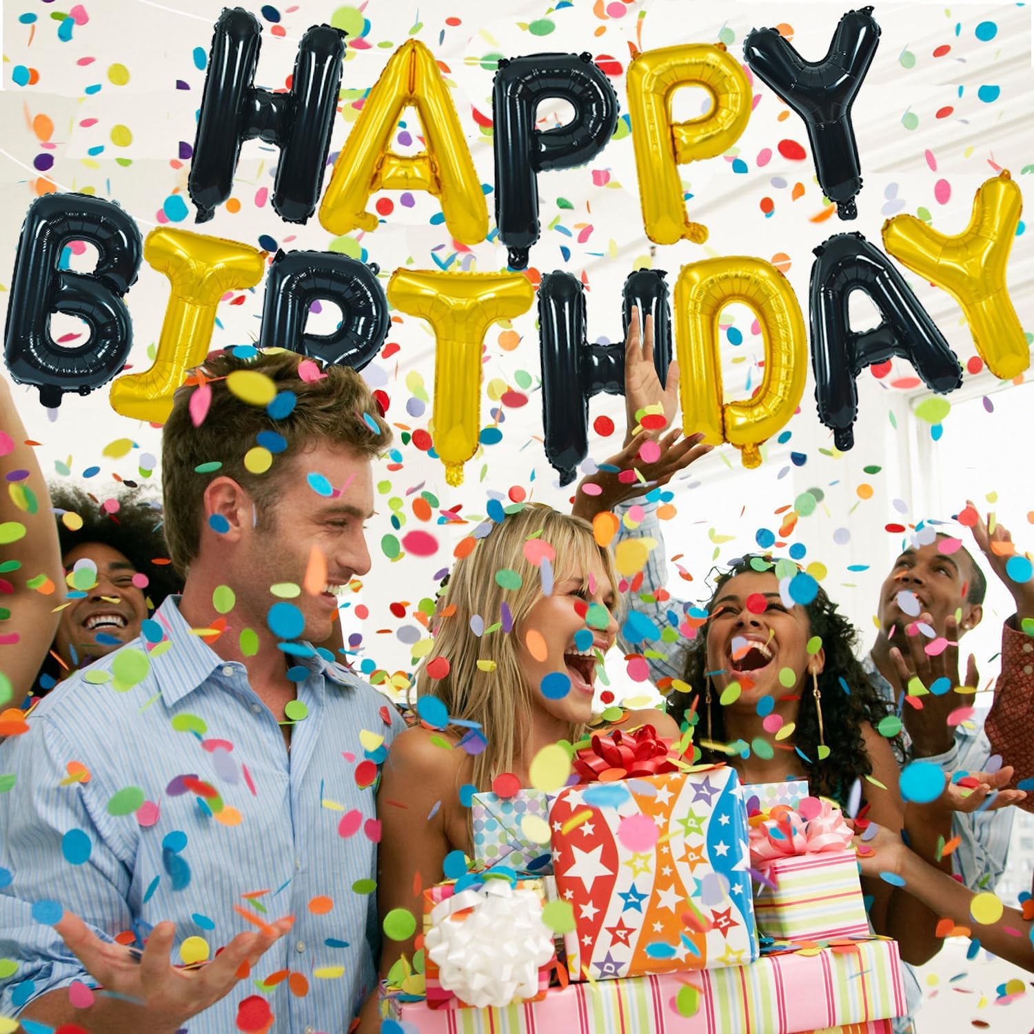 Black Gold Happy Birthday Deco - مراجعة Party Banner Gold وسعره