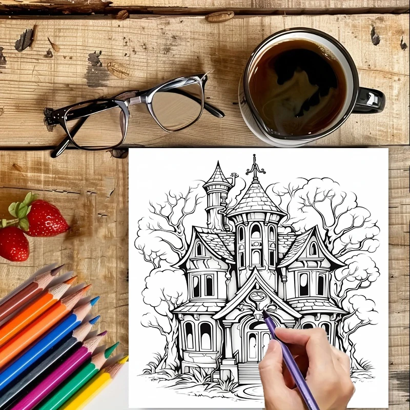 Haunted House Coloring Book fo - مراجعة Event Supplies وسعره