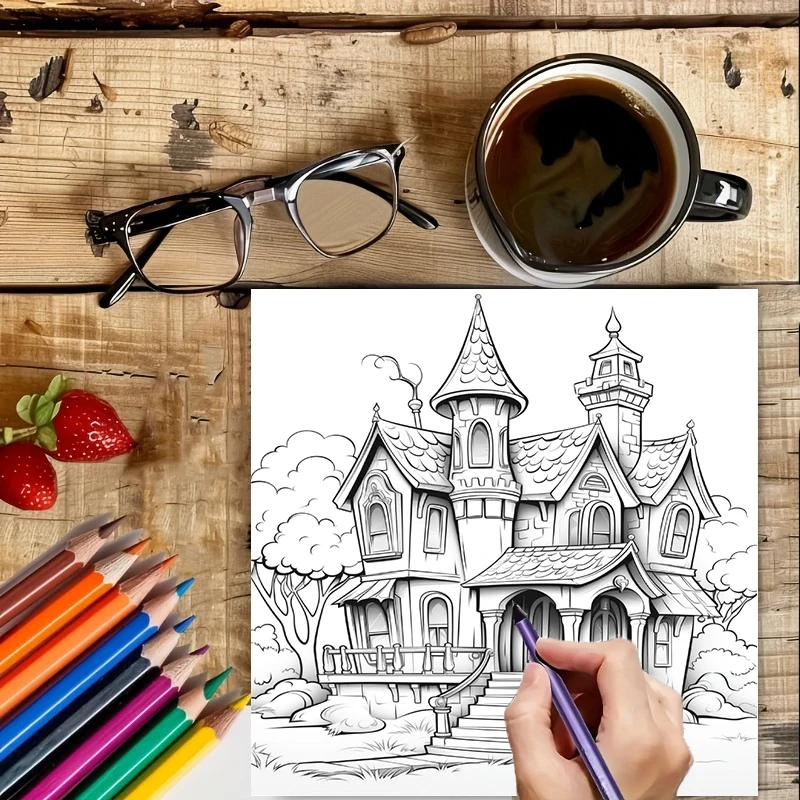 Haunted House Coloring Book fo - مراجعة Event Supplies وسعره