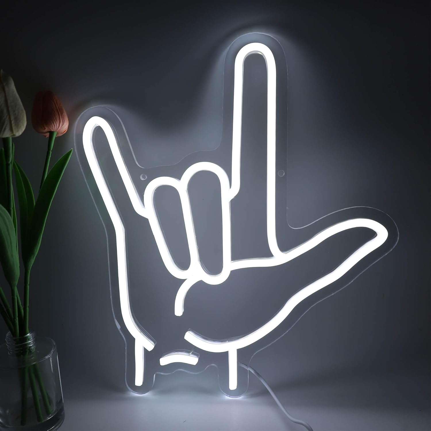 Hand Gesture Neon Sign I Love  - مراجعة Neon Sign Party وسعره