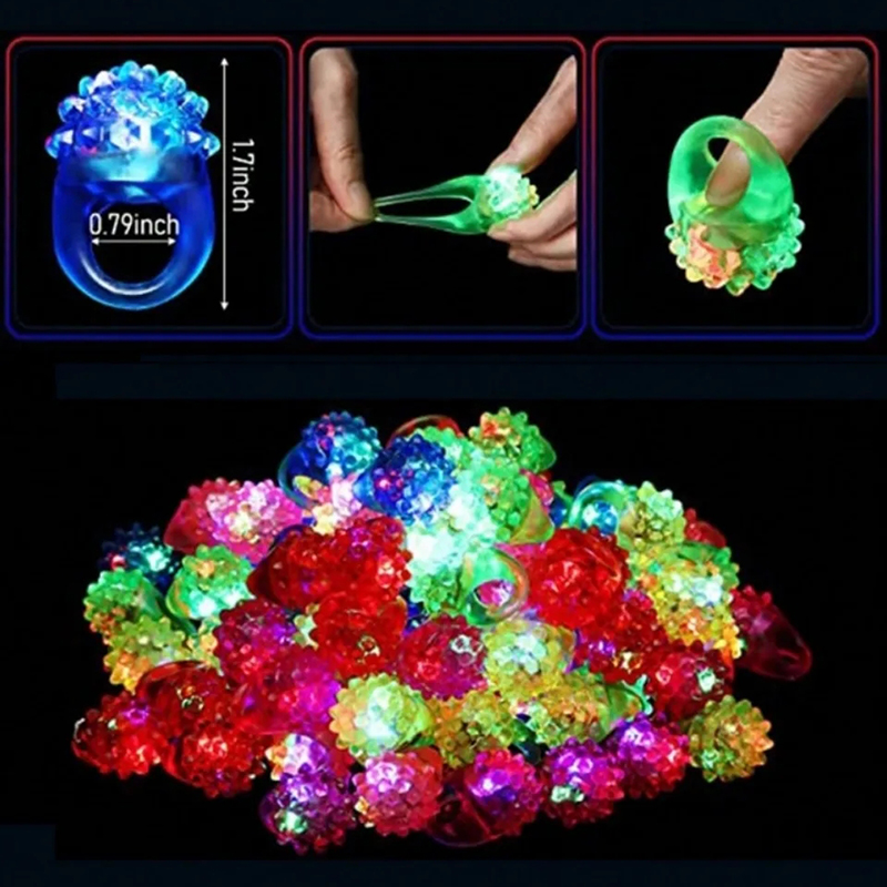20/30/50pcs Glowing Rings LED  - مراجعة Cotton Candy Cone وسعره