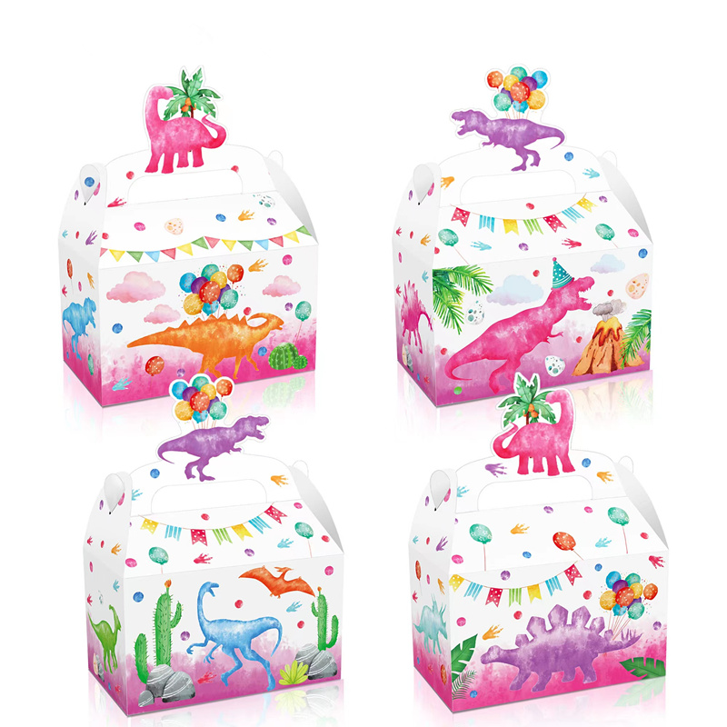 4/24Pcs Pink Dinosaur Candy Bo - مراجعة Event Party Box وسعره