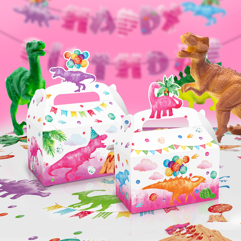 4/24Pcs Pink Dinosaur Candy Bo - مراجعة Event Party Box وسعره
