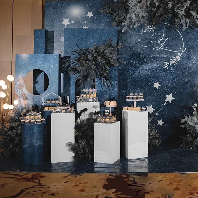 White Column Flower Vase 10pcs - مراجعة Dessert Table Backdrop وسعره