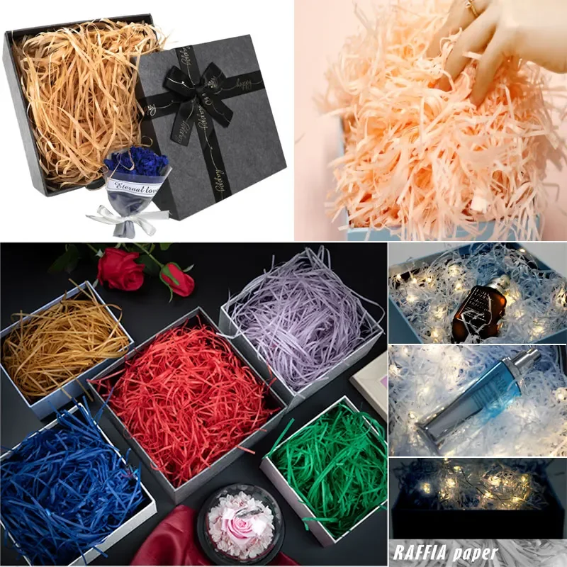 100g raffi Colorful Shredded C - مراجعة Paper Straw Color وسعره