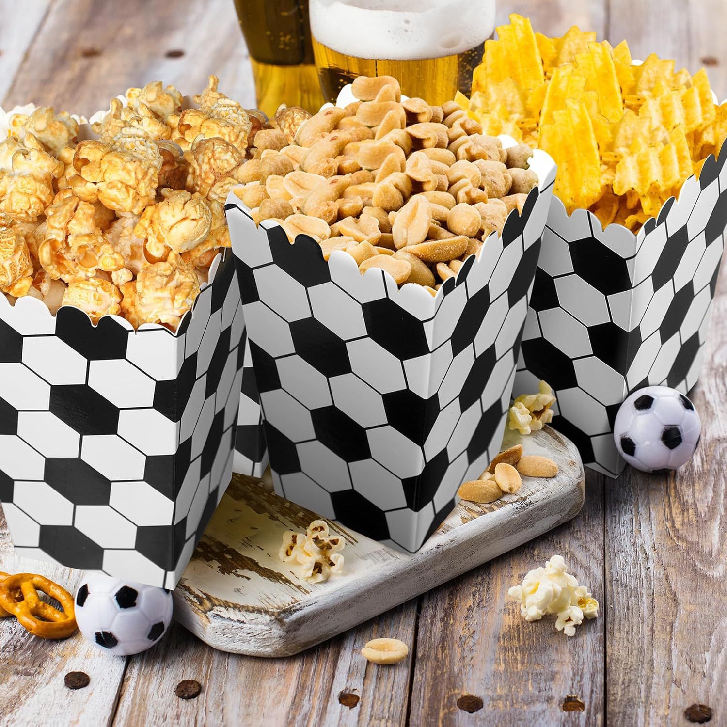 6/18Pcs  Football Popcorn Boxe - مراجعة Event Party Box وسعره