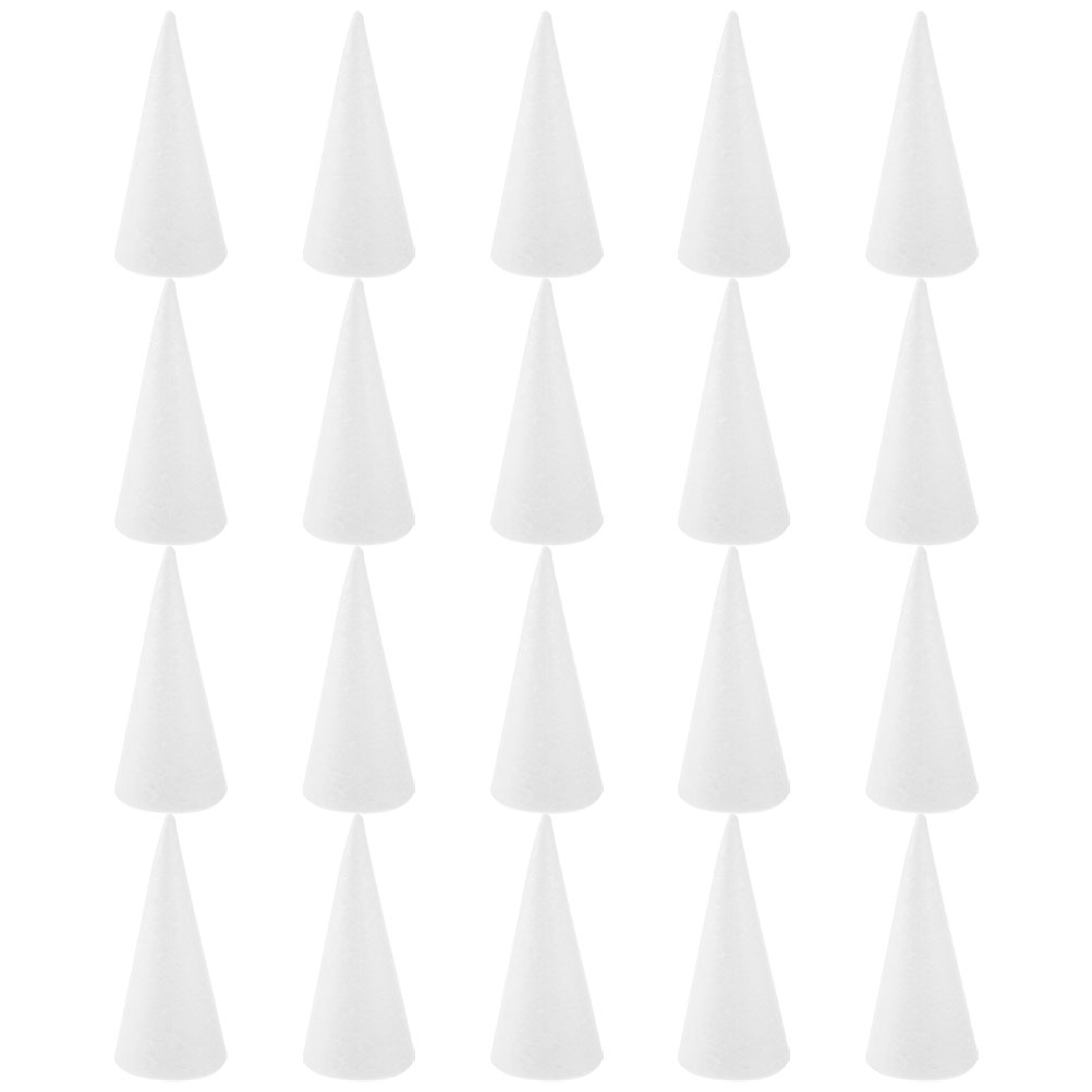 20Pcs White Foam Cones Polysty - مراجعة Cotton Candy Cone وسعره